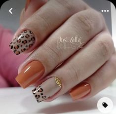 Work Day Outfits Casual, Nail Polish Art Designs, Cheetah Print Nails, Brown Acrylic Nails, Sheer Nails, Animal Print Nails Art, Makeup Nails Designs