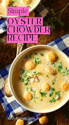 Oyster Chowder Recipe | best oyster chowder recipe | easy oyster chowder recipe | Oyster Chowder with Bacon | oyster stew with potatoes and bacon | oyster chowder recipe with potatoes | oyster corn chowder recipe Lobster Corn Chowder Recipe, Potatoes And Bacon, Stew With Potatoes, Chowder Recipes Seafood