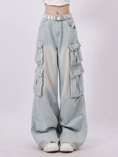 Cute Baggy Cargo Pants, Cute Cargo Pants Outfits, Fashion Pants Women's, Cute Cargo Pants, Pants Ideas, Denim Cargo Pants, Cute Dress Outfits