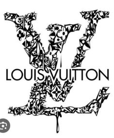 louis vutton's logo in black and white with the letter v on it