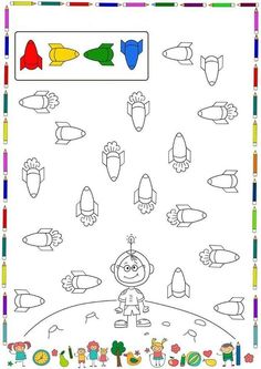 an activity sheet for children to learn how to draw and color