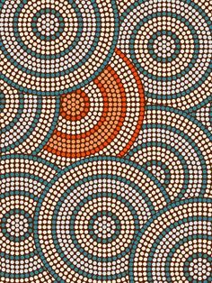 an abstract pattern with circles and dots