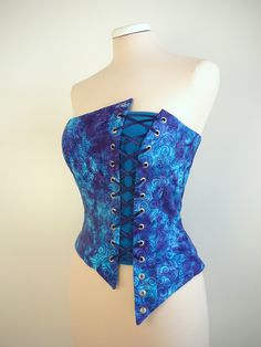 Blue Summer Corset Dress With Boned Bodice, Blue Corset Dress With Boned Bodice, Blue Corset Back Dress, Blue Corset With Boned Bodice, Blue Corset Dress With Fitted Bodice, Blue Fitted Underbust Corset Dress, Blue Underbust Corset For Summer, Blue Sleeveless Fitted Bodice Corset, Blue Underbust Corset With Fitted Bodice