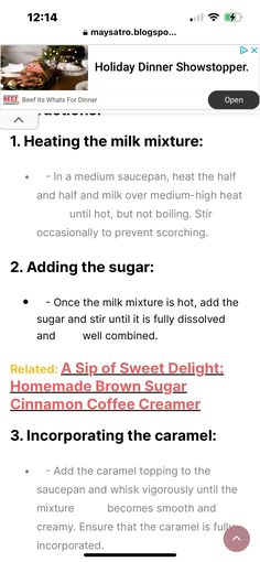 an iphone screen showing the instructions for how to make chocolate covered strawberries and ice cream