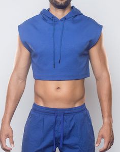 Dare to rock urban style with a touch of athletic grace in the Supawear Cropped Hoodie. Crafted for ultimate comfort, it features a plush, breathable cotton/poly blend that feels like a second skin. Its sleek fit guarantees a sharp look, while the hood brings an edgy edge. Perfect for the gym or a night out, this cropped hoodie is a must-have. Fit: 3/4 Cropped Hoodie Great For: All day and night comfort and confidence Campaign model is 176cm/76kg wearing a size M The product model is 189cm/87kg wearing a size M Features: Three-quarter cropped fit to show off your body and stand out from the crowd Soft and breathable cotton blend so you feel fresh throughout the day Spacious hoodie with adjustable drawstring so you control the vibe Material: 51% Cotton / 49% Polyester 3/4 CROPPED FIT SOFT A Cotton Athleisure Activewear With Double-lined Hood, Blue Hooded Hip Hop Top, Athleisure Hoodie With Drawstring, Blue Hip Hop Tops For Sports, Blue Hip Hop Sports Top, Athleisure Fleece Tops For Streetwear, Relaxed Fit Sports Top With Double-lined Hood, Hooded Drawstring Athleisure Activewear, Urban Hooded Sports Top