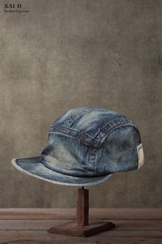 Made in 100% cotton. One size. Brand: HW Dog & Co. Made in Japan Casual Washed Denim Hat, Vintage Washed Cap, Old Hipster, Pre-washed Cotton Hat For Streetwear, Denim Blue Cotton Cap, Washed Denim Blue Hat, Cap Men Fashion, Brimless Hat, Cotton Beanie