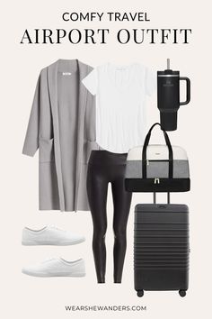 Comfy Travel Outfits to Wear to the Airport and Beyond — Wear She Wanders Paris Chic Style, Travel Outfits For Women, Perfect Travel Outfit, Travel Fits, Comfort Clothing