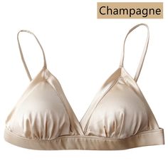 Awulook French Style Women Silk Bra French Style Women, Seamless Bras, Silk Bra, Bra Hooks, Satin Bra, Sleep Accessories, Style Français, Scarf Rings, Silk Accessories