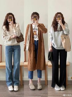 Korean Fashion 40 Year Old, Japanese College Outfits, Korean College Fashion, Korean College Outfits, Korean Winter Outfits, Chic Work Outfit, Smart Casual Women