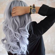 Platinový Blond, Long Gray Hair, Pinterest Hair, Hair Color Highlights, Grey Hair Color, Pastel Hair, Nourishing Hair, Cool Hair Color