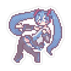 an old pixel art sticker