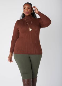 Our classic turtleneck sweater is an essential piece to add to your closet, showing how necessary chic simplicity is. Available in a range of colors, you'll never get tired of all of the unique ways you'll be able to wear this staple sweater. Trendy Mock Neck Top For Work In Winter, Trendy Mock Neck Top For Winter Workwear, Elegant Brown Turtleneck For Workwear, Chic Solid Turtleneck For Fall, Brown Turtleneck For Workwear, Solid Stretch Turtleneck For Fall, Chic Mock Neck Top For Fall, Versatile Stretch Turtleneck For Fall, Versatile Solid Mock Neck Top For Fall