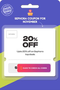 Glow up for less at Sephora! Enjoy a radiant 20% off with these exclusive coupons and promo codes. Beauty on a budget – treat yourself! Sephora Promo Codes, Sephora Store, Beauty On A Budget, Sephora Gift Card, All Codes, Sephora Beauty, Student Discounts, How Do I Get