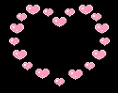 a heart made up of small pink hearts