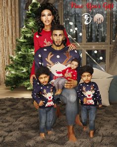 a family poses for a christmas card