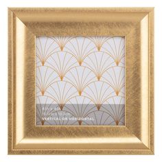 a gold frame with an art deco design