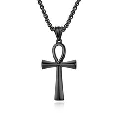 Embrace ancient symbolism with the Ankh Pendant Necklace. The iconic ankh, representing life and vitality in Egyptian culture, graces this elegant piece. Wear it as a timeless symbol of strength and eternal beauty, a striking blend of heritage and modern style. 18k Gold plated & Silver plated stainless steel Pendant Size - 30mmx12mm Chain length - 45cm Tarnish free / Water resistant 💧 Ankh Pendant, Egyptian Ankh, Ankh Necklace, Ankh Cross, Life Symbol, Party Necklace, Trendy Necklaces, Viking Jewelry, Stainless Steel Pendant