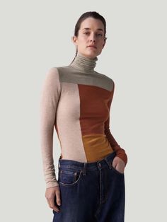 Amente Wool Blend Knit Turtleneck - Eco-Conscious Brand Studio Workspace, Formal Blouses, Iceland Trip, Turtleneck Style, Slow Fashion Brands, Knit Turtleneck, Womens Turtleneck, Wool Turtleneck, Block Pattern