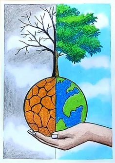 environment day Save Environment Drawing, Save Water Drawing, Environment Drawing, Save Water Poster Drawing, Earth Day Drawing, Earth Drawings, Earth Poster