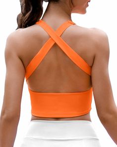 PRICES MAY VARY. Cross Back Sports Bras For Women High Support：The criss cross back design is the most attractive feature of this strappy sports bra. Matched with a wide shoulder strap design, this womens supportive sports bras provides excellent support and stability during exercise. Longline Sports Bras For Teens Girls: Workout tops gym for working out.The longline design of the chest provides you with full coverage in this womens athletic crop tops, suitable for medium to high impact sports. Amazon Athletic Clothes, Cute Gym Fits, Cute Sports Bras, Womens Workout Clothes, Gymnastics Clothes, Long Sports Bra, Neck Workout, Athletic Tops Women, Yoga Bra Tops