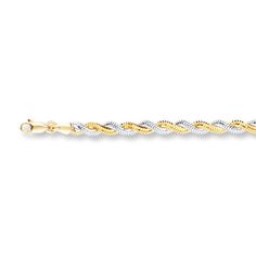 This attractive snake chain braided bracelet for her is crafted of 14K yellow and white gold. The 7.25-inch bracelet secures with a lobster clasp. Gold Layered Bracelets, Neil Lane Engagement Rings, Pearl Diamond Jewelry, Solid Snake, Chain Braid, Cross Jewelry Necklace, Fan Jewelry, Gold Stock, Highland Terrier