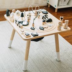 Awesome Activity Table  Wonder and Wise Imagination Toys, Montessori Playroom, Baby Playroom, Baby Activity Center, Activity Box, Montessori Furniture, Kids Deco, Kids Holiday Gifts, Toy Animals