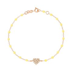 Gigi Clozeau - In Love Diamond Bracelet, Mimosa, Rose Gold, 6.7 Heart Theme, Cute Bracelet, Heart Bracelet, Mimosa, Pendant Set, Bracelet Set, Beach Bag, Heart Pendant, Or Rose