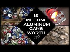 an image of aluminum cans with the words is melting aluminum can't worth it?