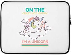 an unicorn laptop case with the words on the crazy hot marx i'm a unicorn