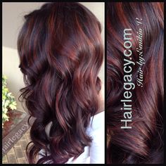 balayage. Red looks nice too Hair Goals Color, Hair Lights, Dark Red Hair, Red Highlights, Red And Brown, Brown Highlights, Hair Color Highlights, Hair Color And Cut, Light Hair