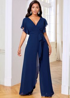 Fashion Jumpsuits For Women | ROTITA Cocktail Jumpsuits For Women, Chiffon Pants Outfit Classy, Jumpsuit Elegant Formal Plus Size, Jumpsuit Outfit For Women, Mob Jumpsuit, Wedding Pants Outfit Guest, Navy Blue Jumpsuit Outfit Wedding, Jumpsuit For Wedding Guest Classy, Fancy Jumpsuit Wedding