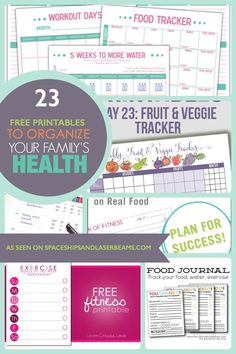 free-family-health-printables Fitness Binder, Meal Planner Template, Health Journal, Health Logo, Fitness Challenge, Free Family, Family Health, Health Challenge, Fitness Planner