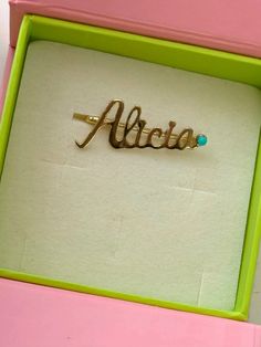 Introducing Our Custom made 18k Solid Yellow Gold Name Safety Pin Our exquisitely crafted custom-made 18K Solid Yellow Gold Name Safety Pin is a timeless keepsake designed to grow with your child. This elegant pin can be personalized with up to 6 letters of your baby’s name and is available with a choice of turquoise, pearl, or diamond accents. You can also add custom charms such as an evil eye, Hamsa, or any small design to make it truly unique. Not only is this safety pin a beautiful piece, bu Brit Milah, Name Boxes, Evil Eye Hamsa, Catholic Cross, Mens Silver Jewelry, Crawlers Earrings, Baby Earrings, Small Design, Custom Charms