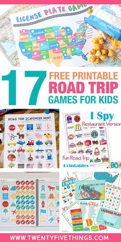 the ultimate road trip games for kids with free printables