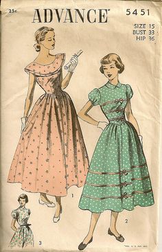 vintage pattern 50s Formal Dress, Vintage Clothes Patterns, Formal Dress Patterns, 1950 Fashion, Dress With Collar, 1950 Vintage, Fashion Plates