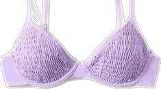 Partially Lined Fitted Bra For Beach, Summer Purple Underwire Bra, Purple Underwire Summer Bra, Purple Underwire Bra For Summer, Summer Underwire Bra In Purple, Fitted Purple Bra For Summer, Summer Fitted Purple Bra, Seamless Fitted Summer Bra, Summer Purple Bra With Padded Cups