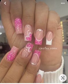 Fur Nails, Unghie Nail Art, Acrylic Nails Coffin Short, Pink Acrylic Nails, Pretty Acrylic Nails