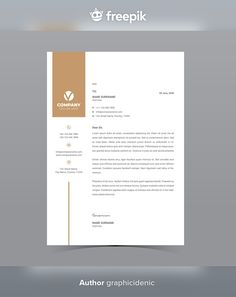 a letterhead for a company with an orange and brown stripe on the bottom corner