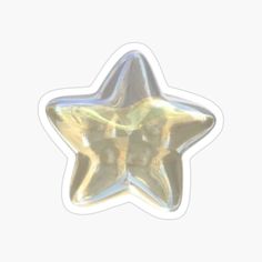 a shiny star sticker on a white background