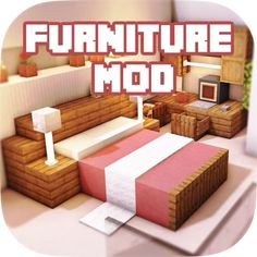 an image of a room with furniture in the middle and text that reads furniture mod