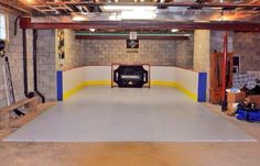 an indoor hockey rink is being constructed with concrete and wood, as well as other equipment