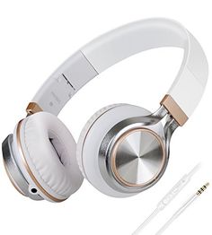 the headphones are white and gold