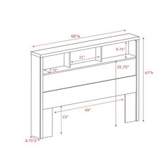 an image of a white desk with measurements for the top and bottom drawers on it