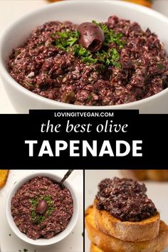 the best olive tapenade recipe is made with fresh herbs and ready to be eaten