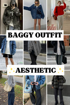 Discover inspiration and style tips to help you embrace the baggy aesthetic clothing trend that's taking fashion by storm this season. Learn how to style oversized outfits like a pro on the blog now! Baggy Aesthetic Outfits, Baggy Aesthetic, Oversized Outfits, Baggy Outfits, Oversized Outfit, Aesthetic Clothing, Look Stylish, Fall Style, Style Tips