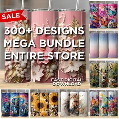 the sale is up for 300 designs mega bundle entire store, fast digital download