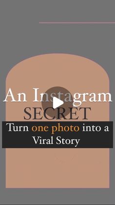 an instagramr is shown with the words,'turn one photo into a virtual story