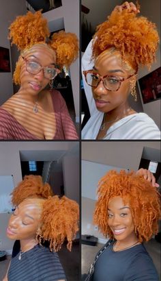 Ginger Dyed Hair, Ginger Hair Colour, Best Hairstyles For Women, Beautiful Black Hair, Colourful Hair, Cute Hair Colors, Short Locs Hairstyles, Quick Natural Hair Styles