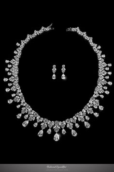 Drina Vintage Luxury Necklace Set | 80 Carat | Cubic Zirconia | Silver – Beloved Sparkles Real Diamond Necklace, Jewellery Sale, Diamond Necklace Designs, Zirconia Necklace, Diamond Necklace Set, Jewelry Appraisal, Diamond Jewelry Necklace, Cubic Zirconia Necklace, Luxury Necklace