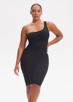 Shipped by She Waisted Refer to size chart on product for accurate sizing One-Shoulder mini dress Built-in shapewear panel 360 degree compression Built In Shelf Bra Shapewear Dress, Built In Shelf, Built In Shelves, Knee Dress, Shelf Bra, British Indian, Dress First, Shapewear, Brunei